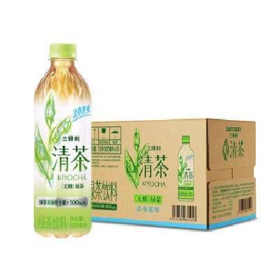 Suntory 三得利 清茶 无糖绿茶 500ml*15瓶 整箱装 38.4元 包邮（多重优惠）