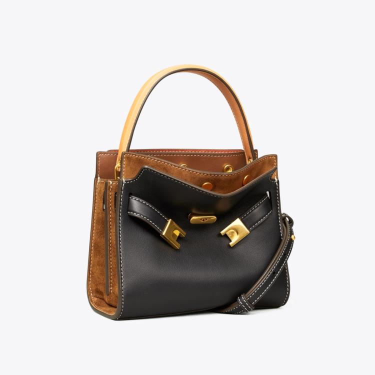 TORY BURCH Lee Radziwill 女士迷你牛皮革手提斜挎包 3899元