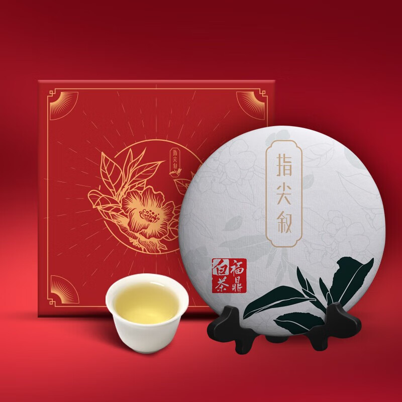 指尖叙 高山茶叶 福鼎白茶2018年寿眉礼盒300g 39元（需用券）