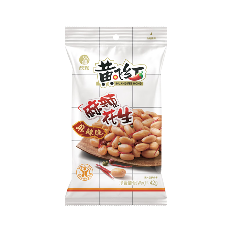 PLUS会员:黄飞红 麻辣花生42g*10袋 16.76元（需领券，合1.68元/袋）