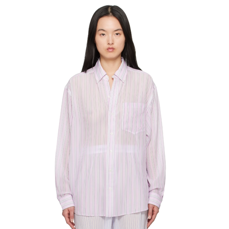 中站含税！Alexander Wang 粉色 Oversize Silk Chiffon 衬衫 6折 $486（约3491.91元）