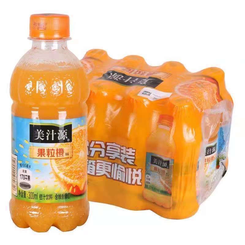 百亿补贴：Coca-Cola 可口可乐 美汁源果粒橙300ml*12瓶果味饮料迷你小瓶系列塑