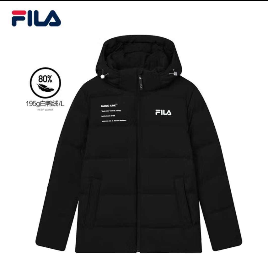 百亿补贴、PLUS会员：FILA 斐乐 羽绒服 冬季时尚休闲连帽保暖上衣外套 701.11