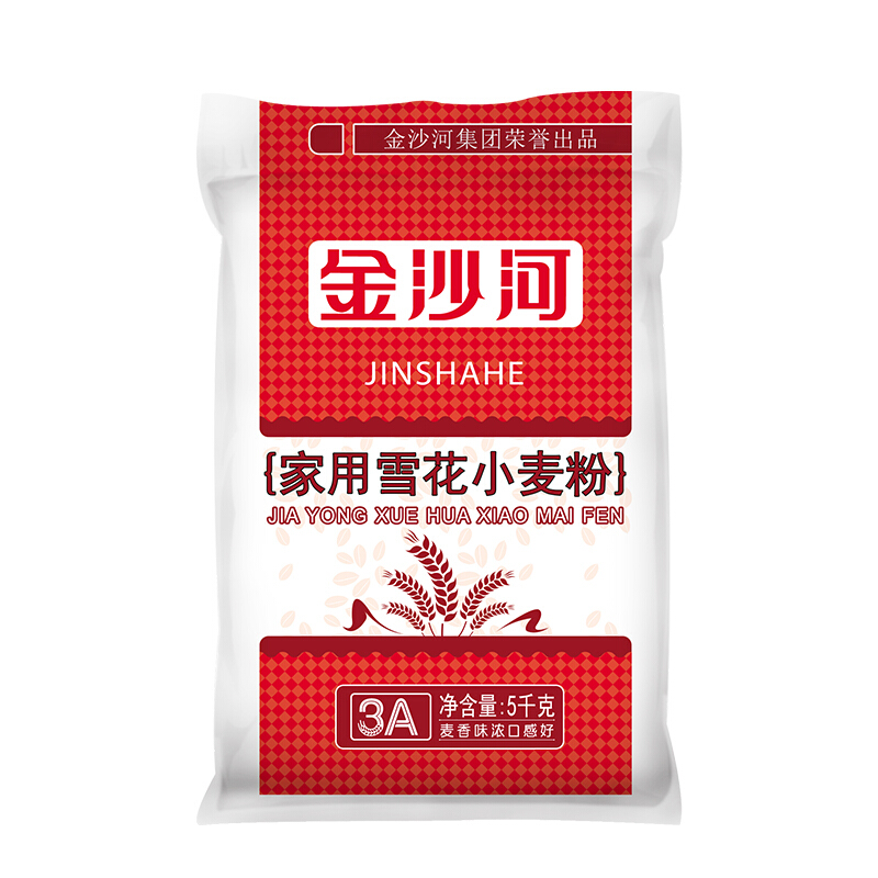 金沙河 家用雪花小麦粉 5kg 15元