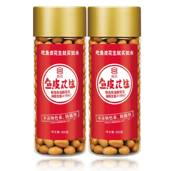 如水食品 如水 鱼皮花生505g×2桶 网红童年怀旧零食大仁花生米 非油炸坚果 3