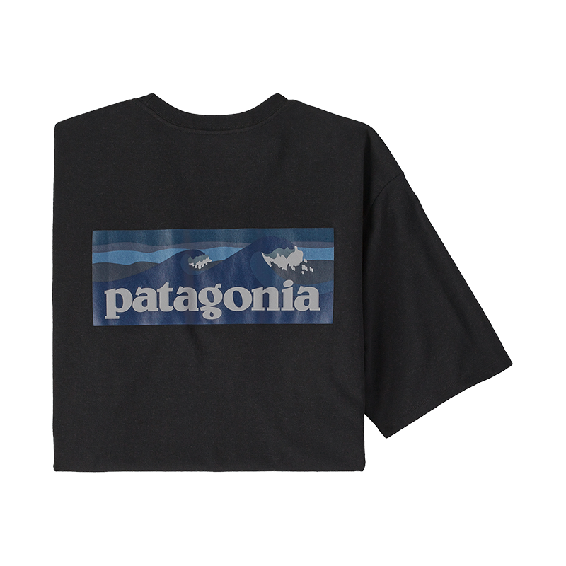 Patagonia 巴塔哥尼亞 Boardshort Logo 男滌棉混紡T恤37655 INBK-墨黑色 L 321元(需用券)