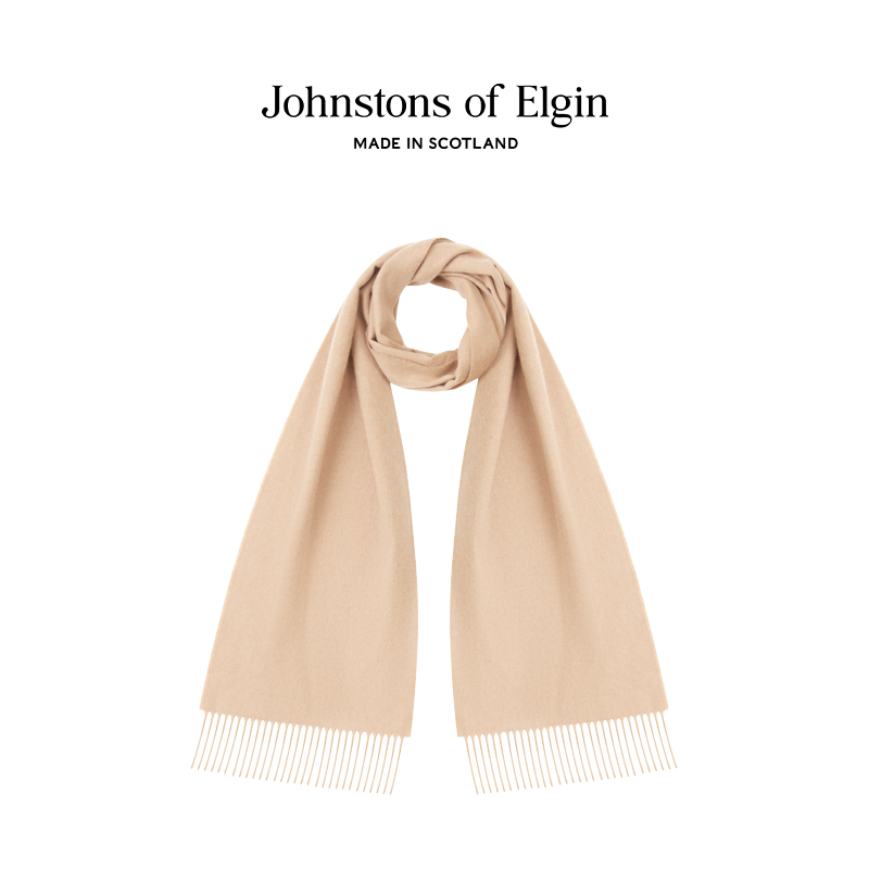 Johnstons of Elgin 经典纯羊绒围巾礼盒男女纯色 1430元