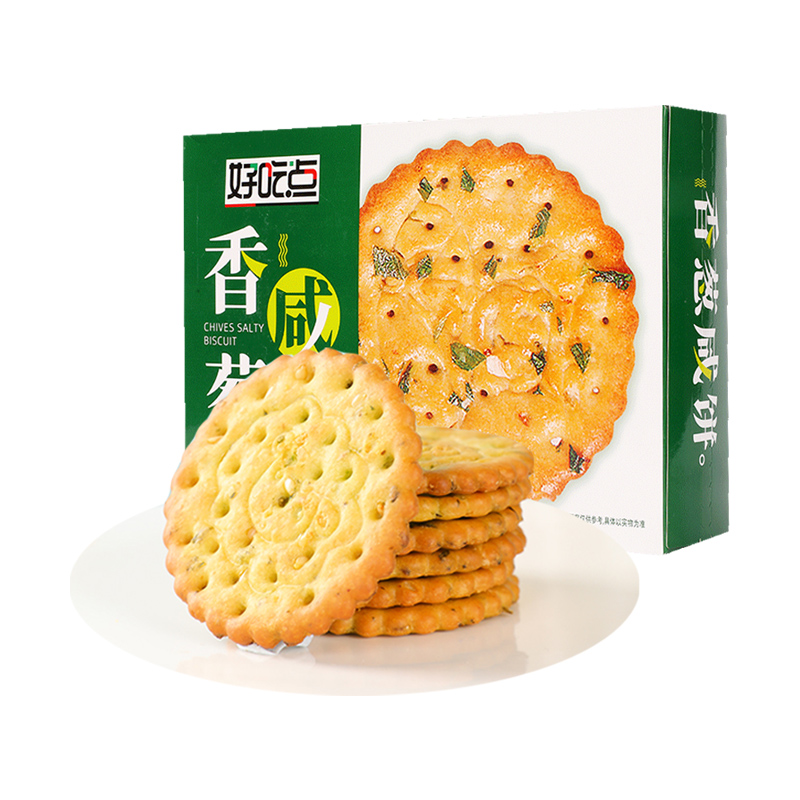 好吃点 葱香咸饼干 480g礼盒 11.9元