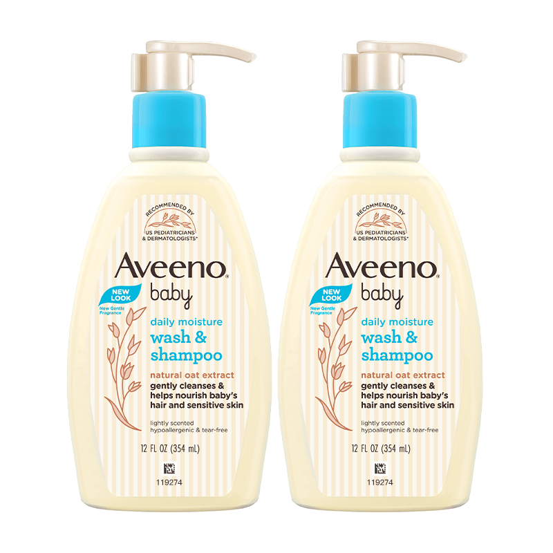 再降价、20点开始、PLUS会员：Aveeno 艾惟诺 婴儿洗发沐浴二合一 354ml*2 67.4元