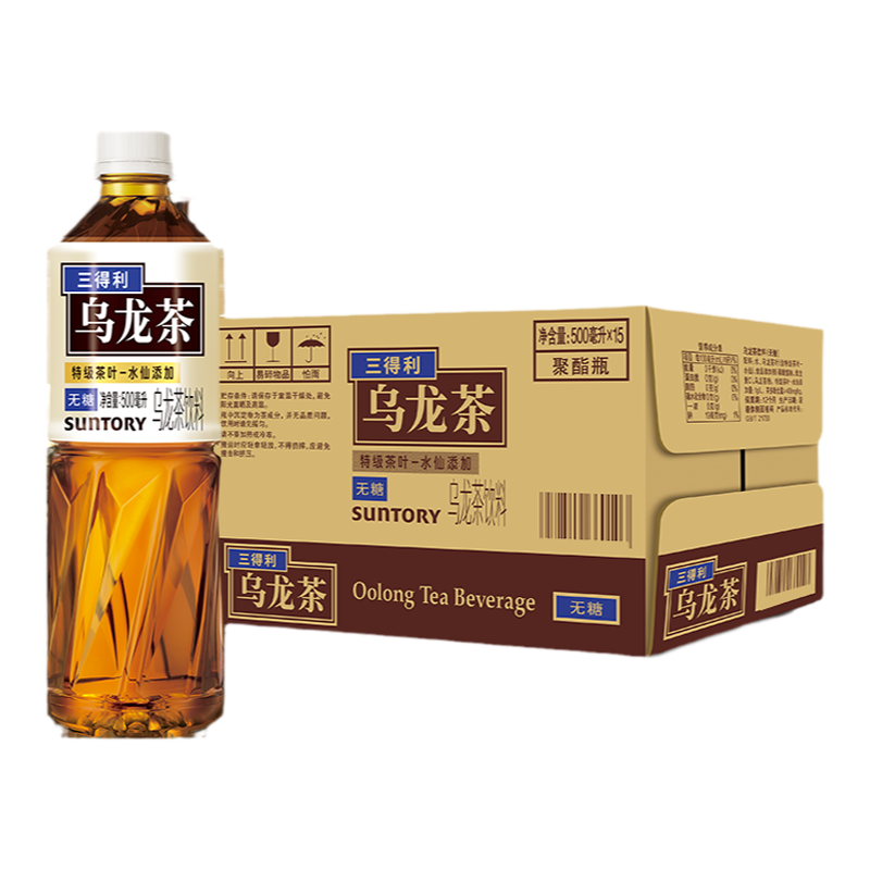 SUNTORY 三得利 宝可梦联名款 乌龙茶 500ml*15瓶 52.5元