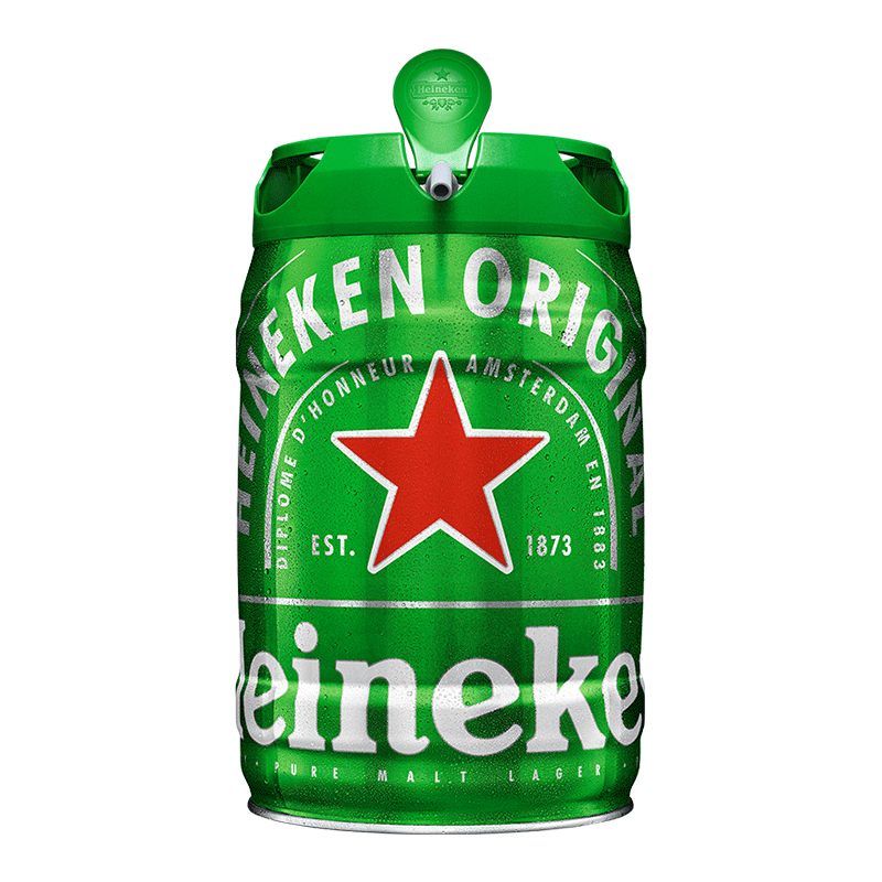 PLUS会员、需首单：Heineken 喜力 铁金刚 啤酒 5L+星银500ml*9罐赠送玻璃杯 107.31