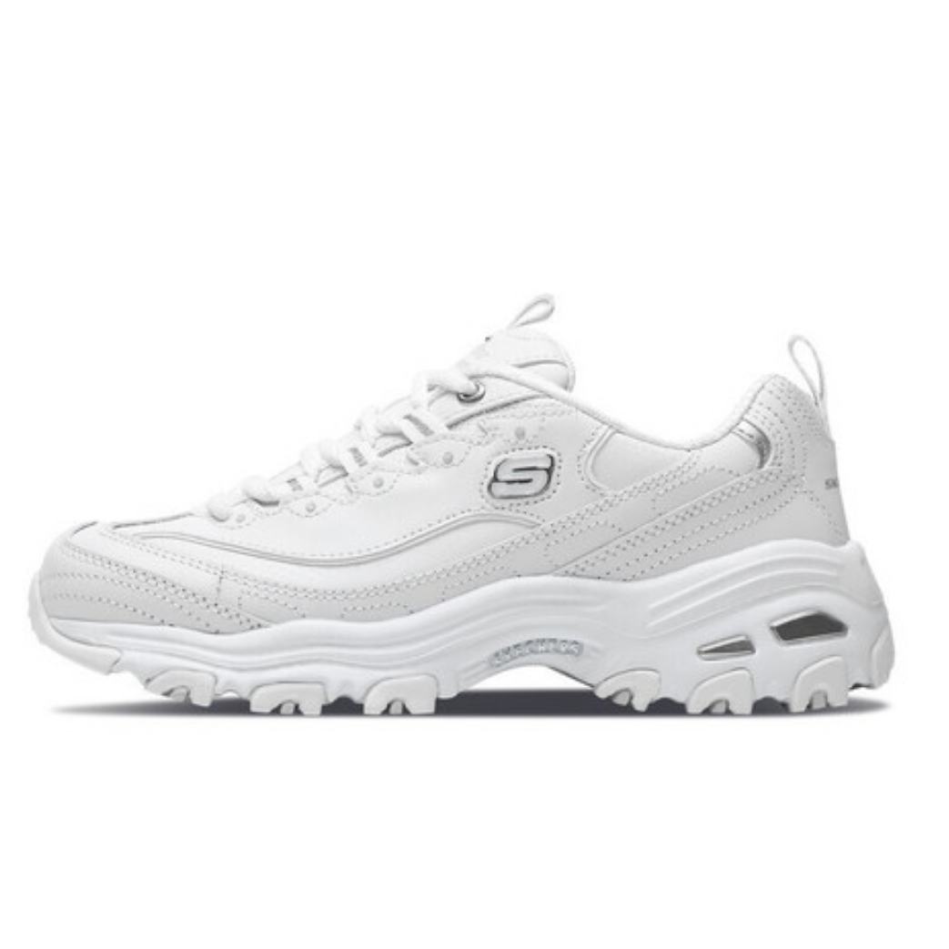 Plus会员：SKECHERS 斯凯奇 DLites 女子休闲运动鞋 11931/WSL 白色/银色 231.71元（白