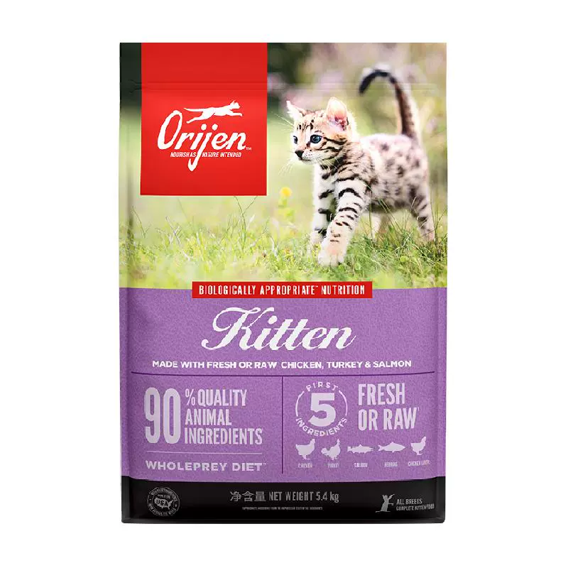 Orijen 渴望 原始猎食渴望幼猫专用干粮鸡肉小猫猫粮5.4kg ￥454.05