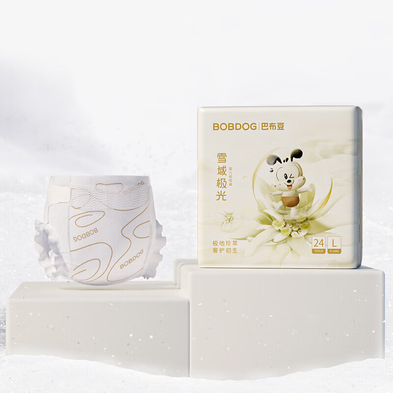 PLUS会员：BoBDoG 巴布豆 雪域极光 纸尿裤 XL22片/包 27.7元（需买4件，需用券）