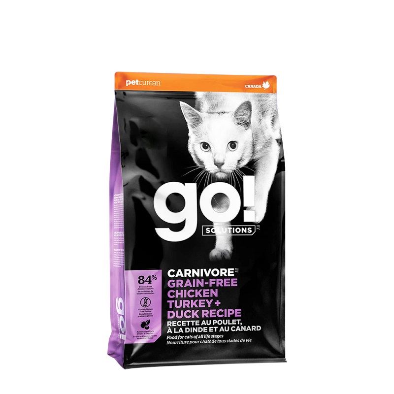 petcurean go！ GO! Solutions 食肉动物系列 无谷九种肉猫粮1.36kg 94.05元