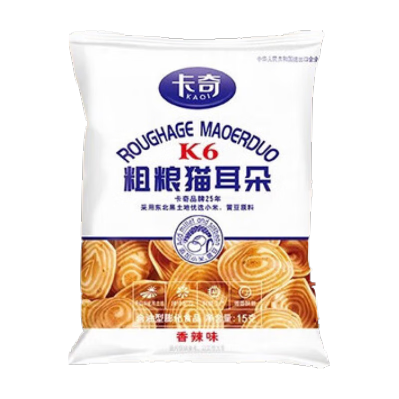 卡奇 粗粮猫耳朵 香辣味 15g*6袋 2.8元