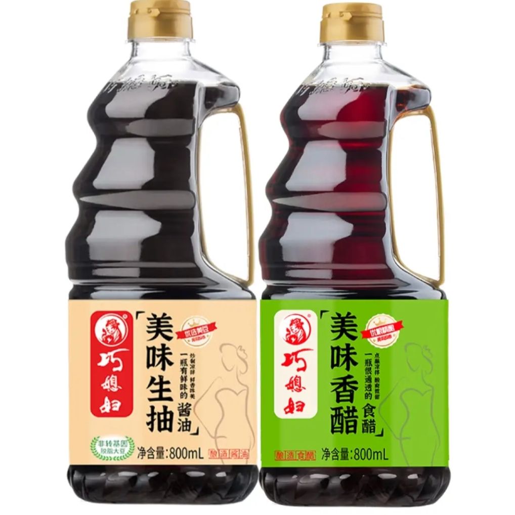 PLUS会员：SMART?WIFE?巧媳妇 美味生抽 800ml+美味香醋 800ml 7.85元包邮(双重优惠