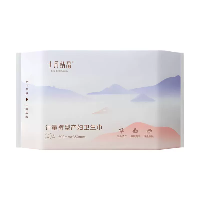 十月结晶 产妇卫生巾 3片*2包 ￥29.9