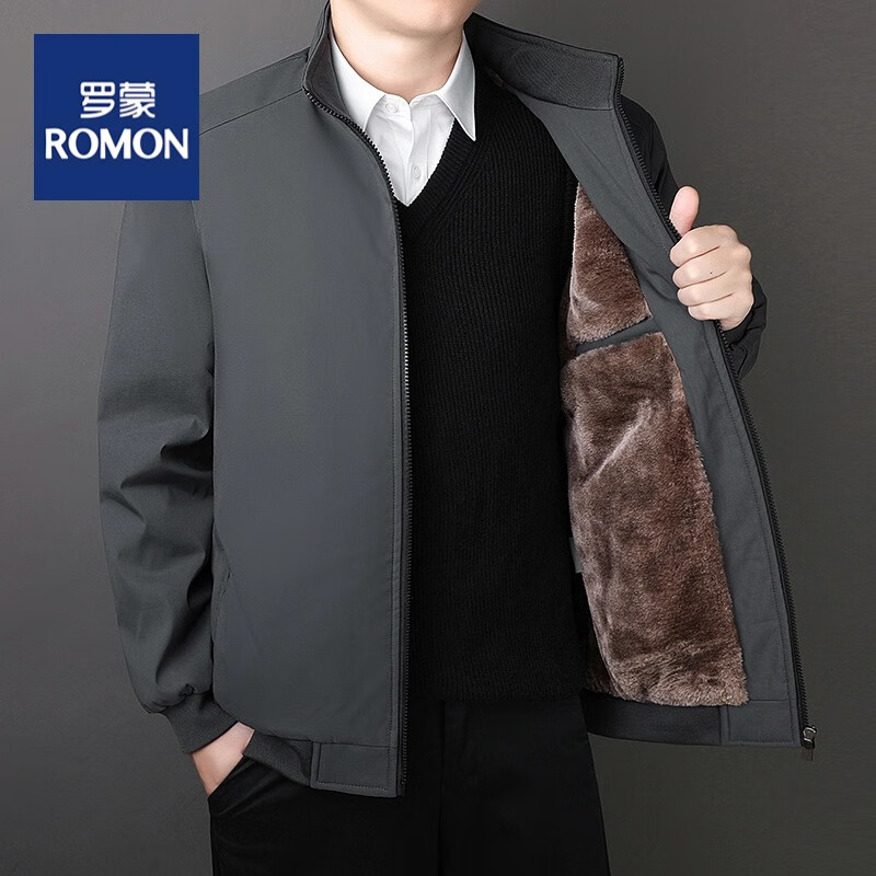 ROMON 罗蒙 【加绒加厚夹克】夹克男商务休闲 88.95元（需用券）