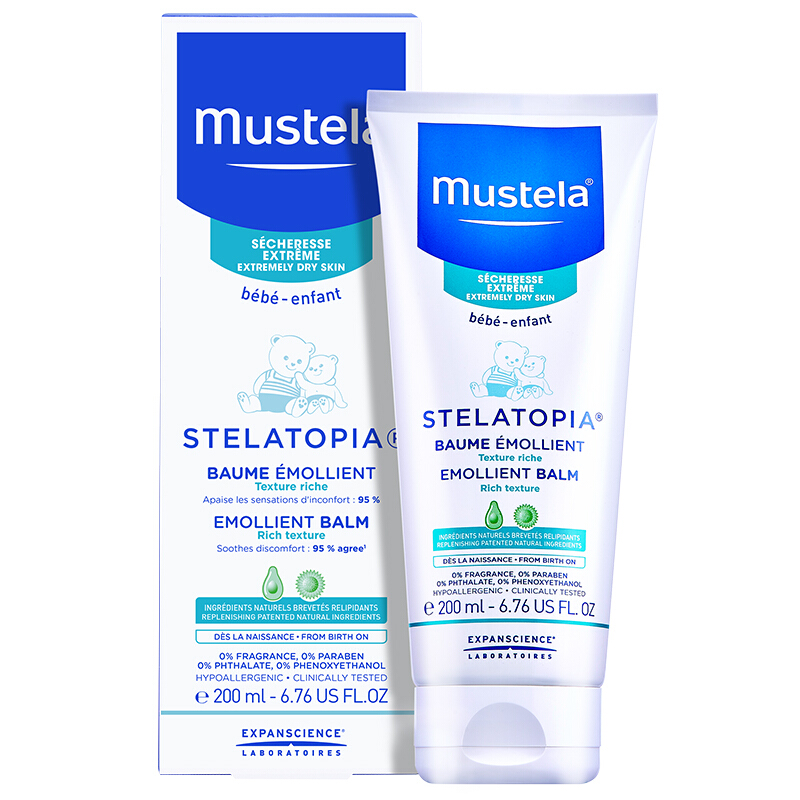 Mustela 妙思乐 思恬雅无香修护系列 婴儿面霜 200ml（赠儿童面霜40ml） 109元（