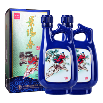 景芝 景阳春白酒整箱浓香型小老虎 山东名酒 52度 500mL 2瓶 双支装 ￥94