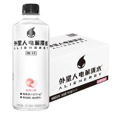 概率券：外星人 电解质水白桃口味 无糖饮料 0糖0卡含维生素整箱500mL*15瓶 54