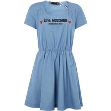 LOVE MOSCHINO 莫斯奇诺 纯色收腰款字母装饰女士短袖连衣裙 674元（需用券）