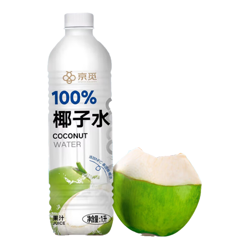 双十一巅峰、plus会员：京觅 100﹪椰子水 1L*12瓶 46.41元（折3.87元/瓶）