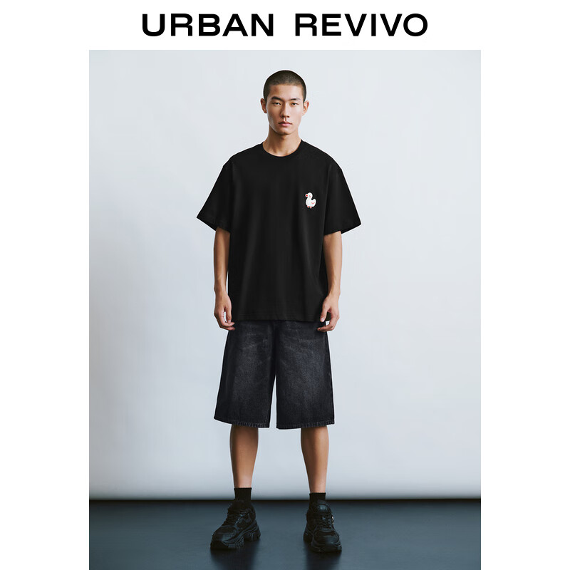 PLUS会员：URBAN REVIVO UR 趣味章仔棉质短袖T恤 UMV440056 53.19元包邮（需用券，多