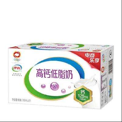 伊利 高钙低脂奶250ml*21盒/箱*2件 76.96元（合38.48元/件）