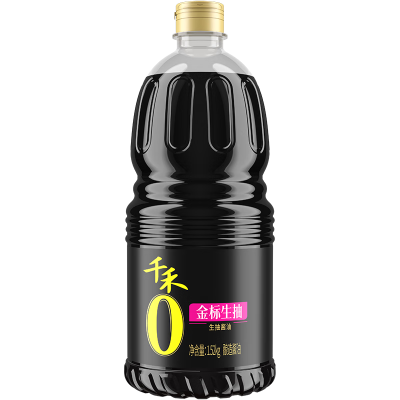 PLUS会员：千禾酱油 金标生抽 酿造酱油 1.52kg*7件 合5.39元/件（凑单到手3.71每