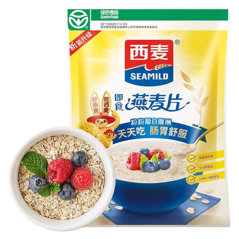 有券的上：SEAMILD 西麦 麦片 1480g*1袋 14.9元包邮（双重优惠）