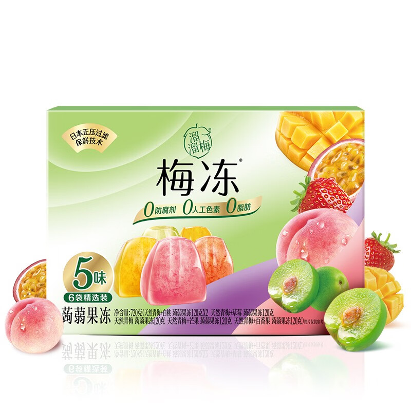 LIUM 溜溜梅 梅冻 720g（6袋5味） 16.64元包邮（需用券）