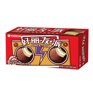 好丽友(orion) 巧克力派 6枚 204g *3件 24.99元(合8.