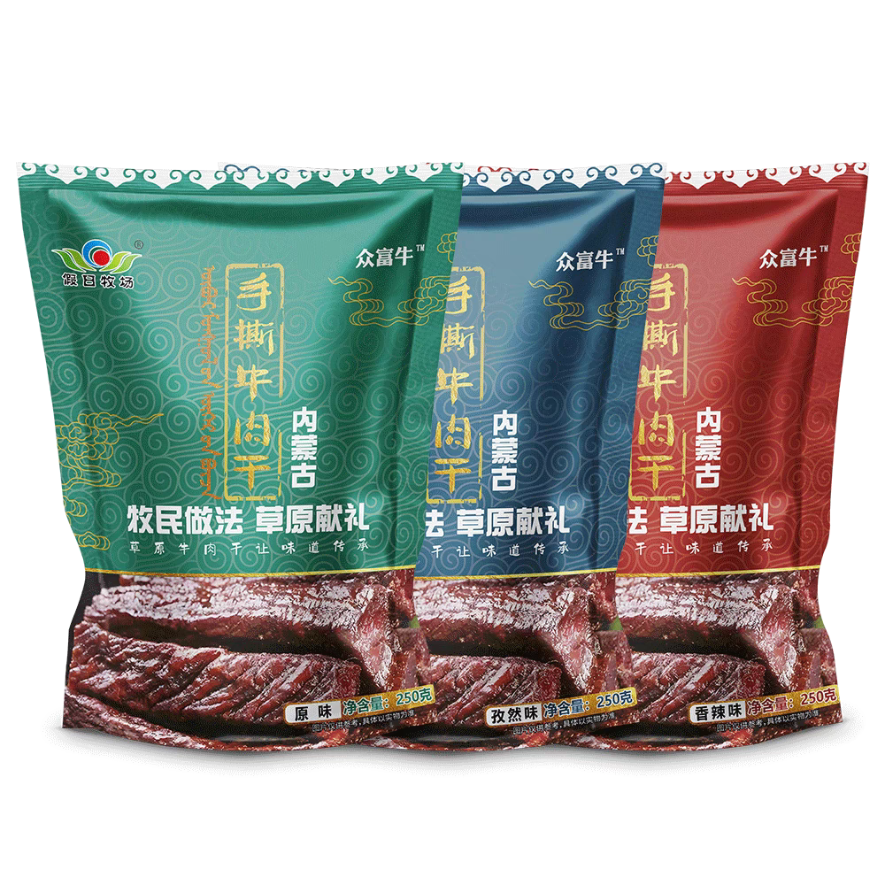 假日牧场 风干手撕牛肉干500g 88元（需用券）