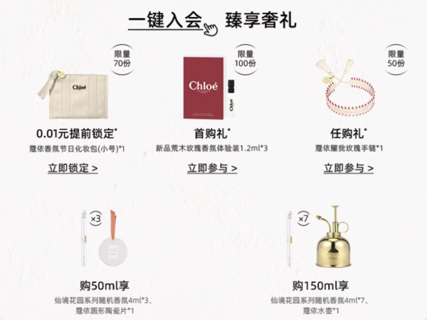 Chloé 蔻依 仙境花园系列香水 不朽仲夏 EDT 50ml（赠随机香氛4ml*3+圆形陶瓷片*1）