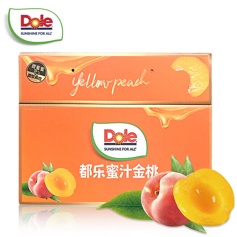 Dole 都乐 蜜汁金桃 桃香四溢 甜糯爽滑 3斤装 9-12粒装 39.9元（需用券）