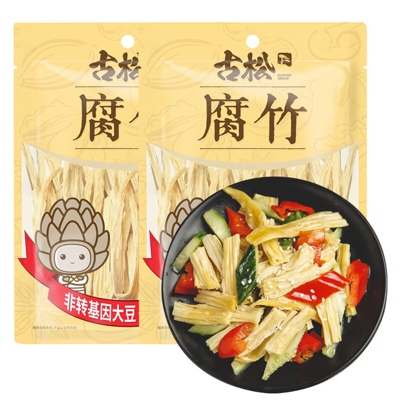 Gusong 古松食品 黄豆腐竹干货 250g*2袋 手工豆腐皮 12.5元（需用券）