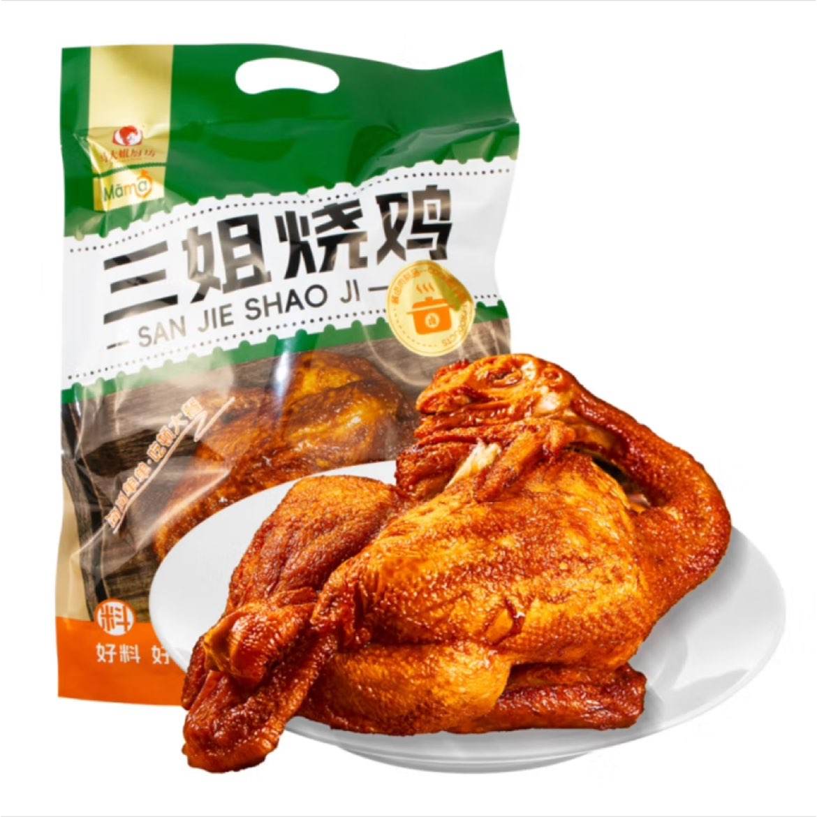 马大姐厨坊 烧鸡 500g*1袋 即食 16.9元（需领券）