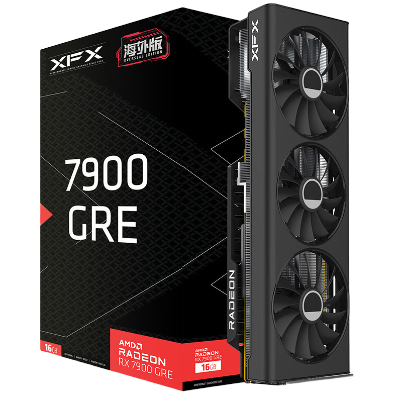 再降价、双11狂欢、20点开始、PLUS会员： XFX 讯景 AMD RADEON RX 7900 GRE 独立显卡