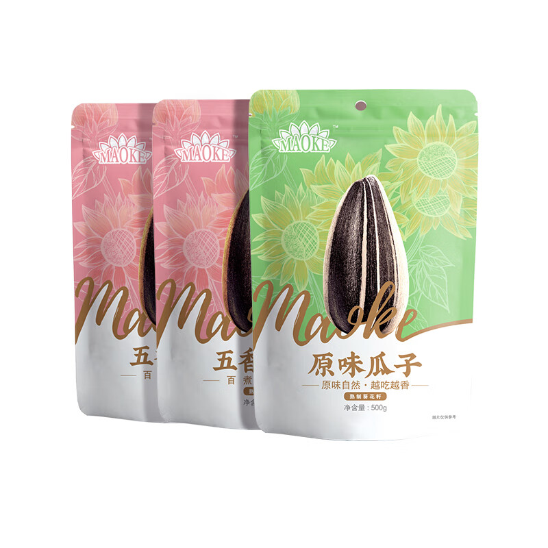 洽洽 量贩装瓜子葵花籽坚果炒货口味随机 500g*3袋 24.42元