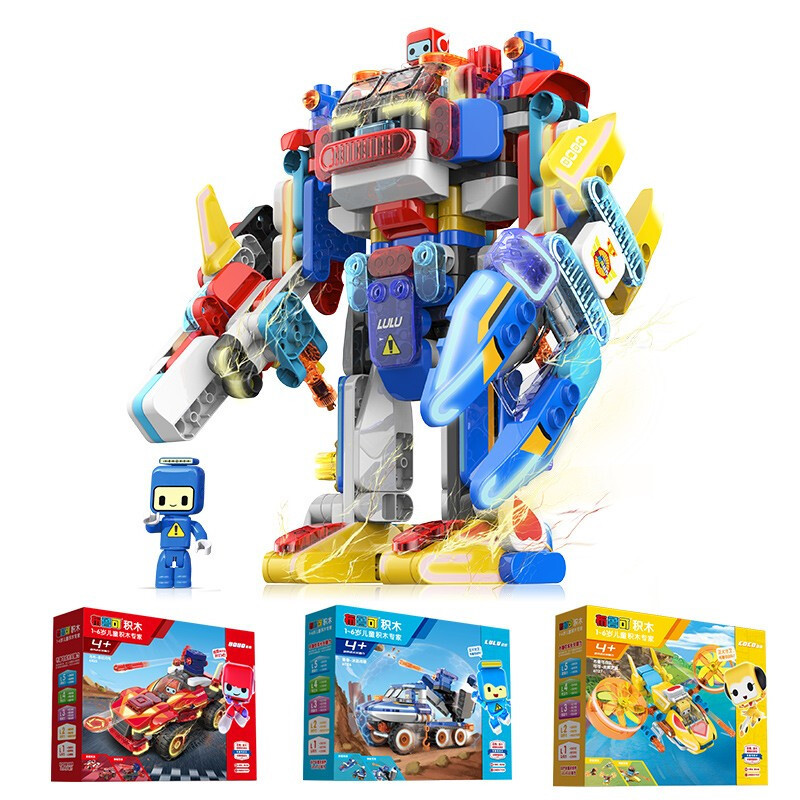 BLOKS 布鲁可积木 布鲁可战队之源星石守卫 合体机器人 非遥控版 569元