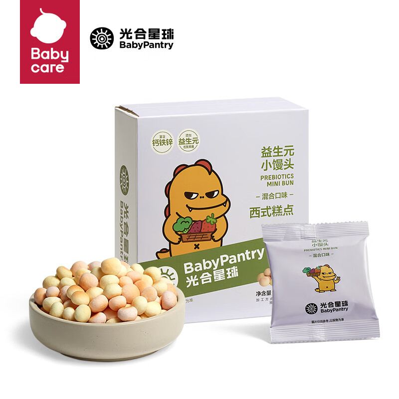 PLUS会员：BabyPantry 光合星球 宝宝零食益生元小馒头 100g 11.35元包邮（需用券