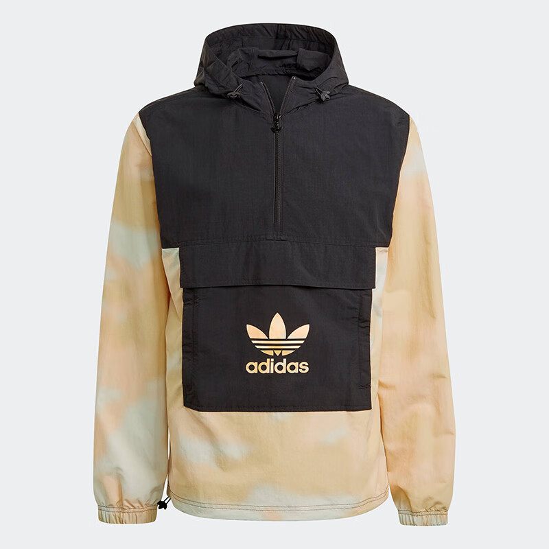 adidas 阿迪达斯 外套男三叶草半拉链拼接色运动休闲卫衣潮流 GN1876 GN1876 175/9