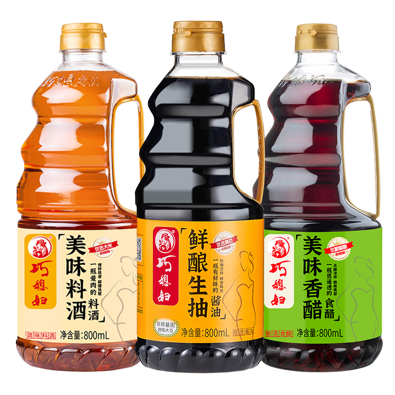 巧媳妇 调味品组合 800ml*3瓶 16.9元包邮（需用券）