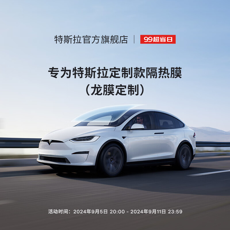 TESLA 特斯拉 汽车贴膜 定制款隔热膜（龙膜定制） A系列（不含天窗） Model 3 