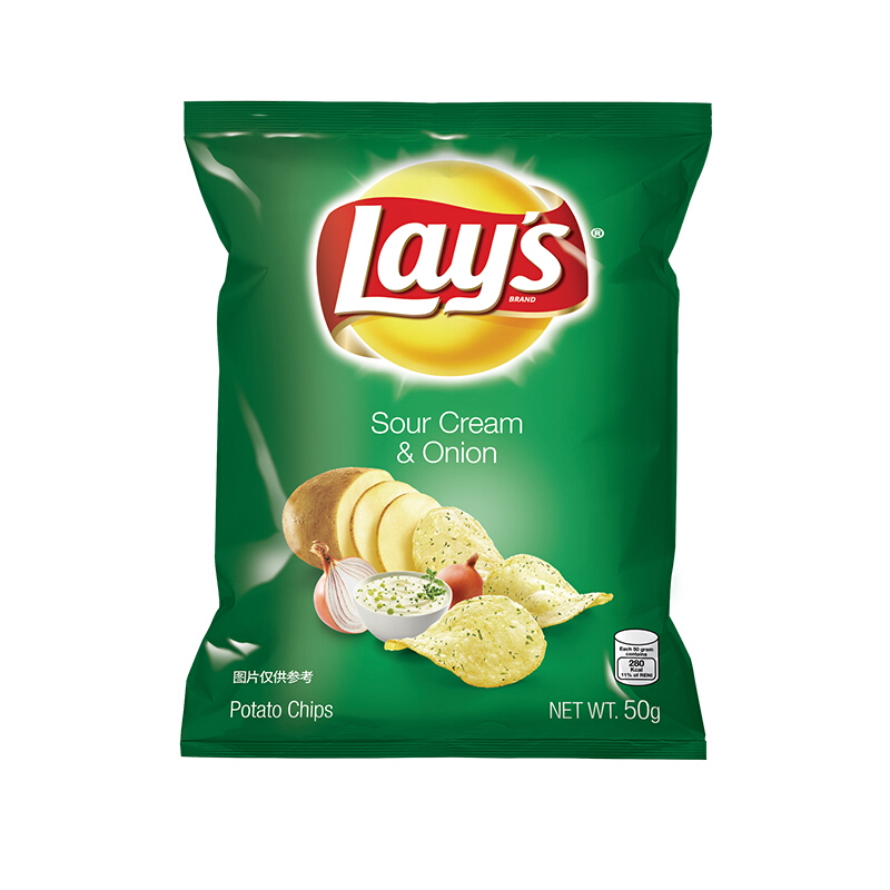 Lay's 乐事 薯片 酸奶油洋葱味 50g 5.12元（需用券）