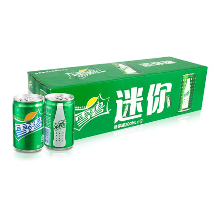 Sprite 雪碧 可口可乐（Coca-Cola）雪碧 Sprite 柠檬味 汽水 迷你碳酸饮料 200ml*12