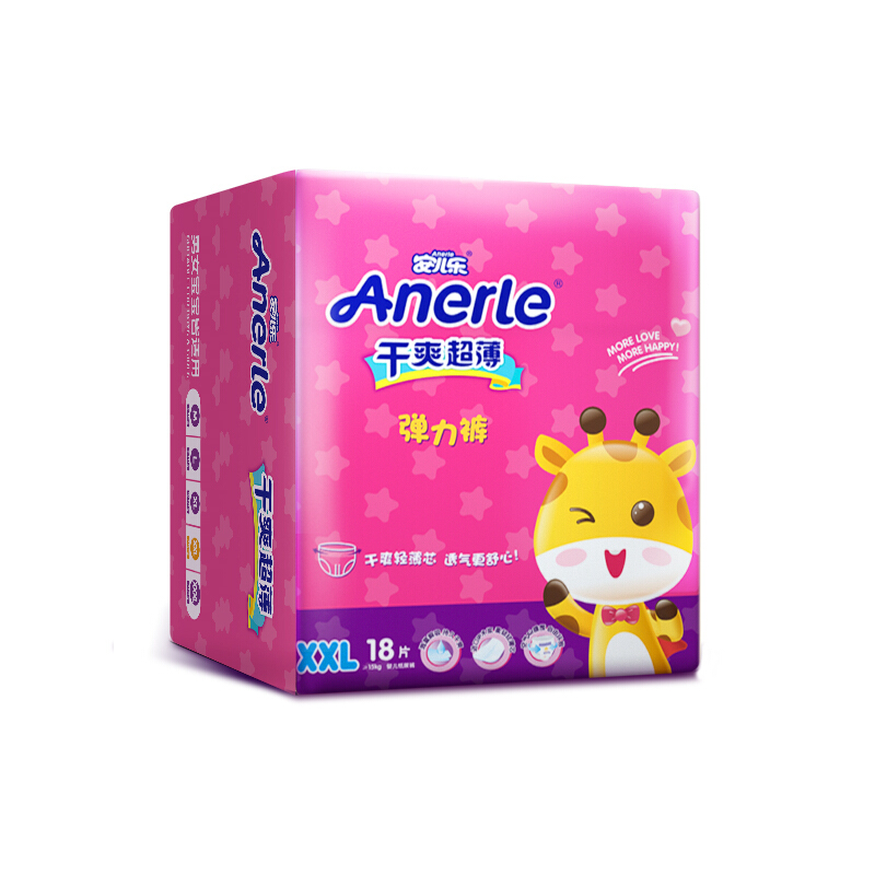 Anerle 安儿乐 干爽超薄系列 拉拉裤 XXL18片 22.6元