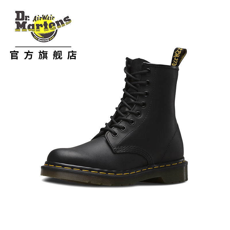 Dr.Martens 1460 Greasy英伦 男女款秋季舒适哑光软皮女马丁靴 黑色 476.98元（需凑